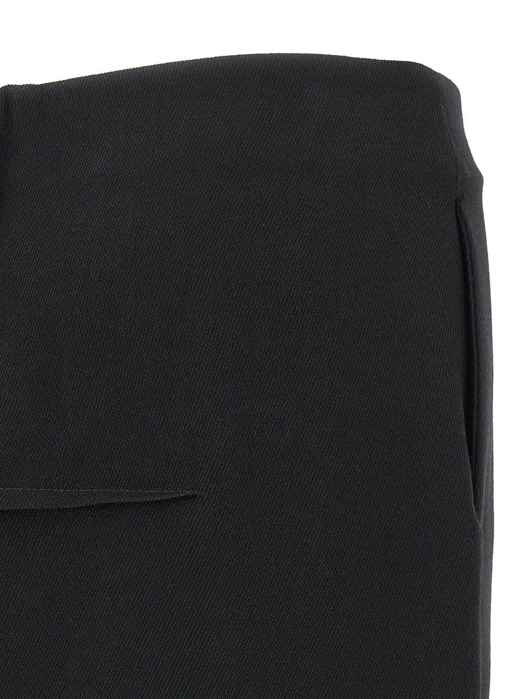 Rick Owens Black Virgin Wool Mini Skirt
