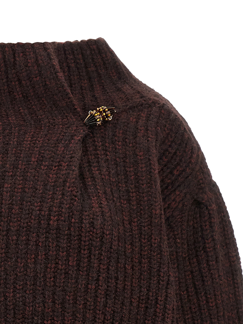 Dries Van Noten Bordeaux Wool Cardigan