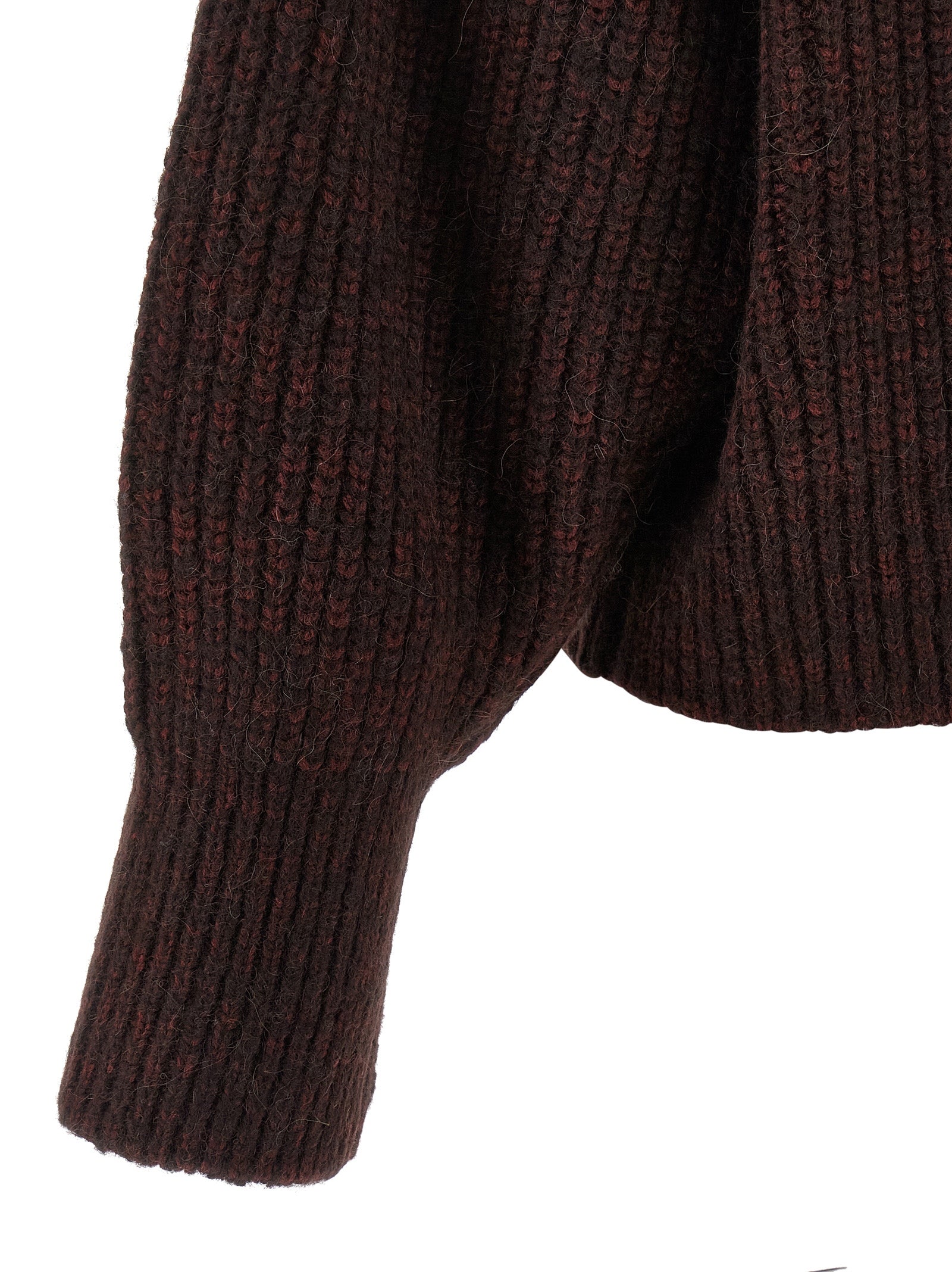 Dries Van Noten Bordeaux Wool Cardigan