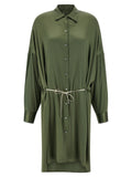 Dries Van Noten Bicolor Silk Midi Dress