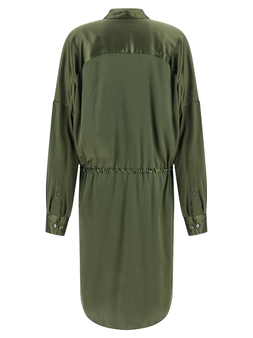 Dries Van Noten Bicolor Silk Midi Dress