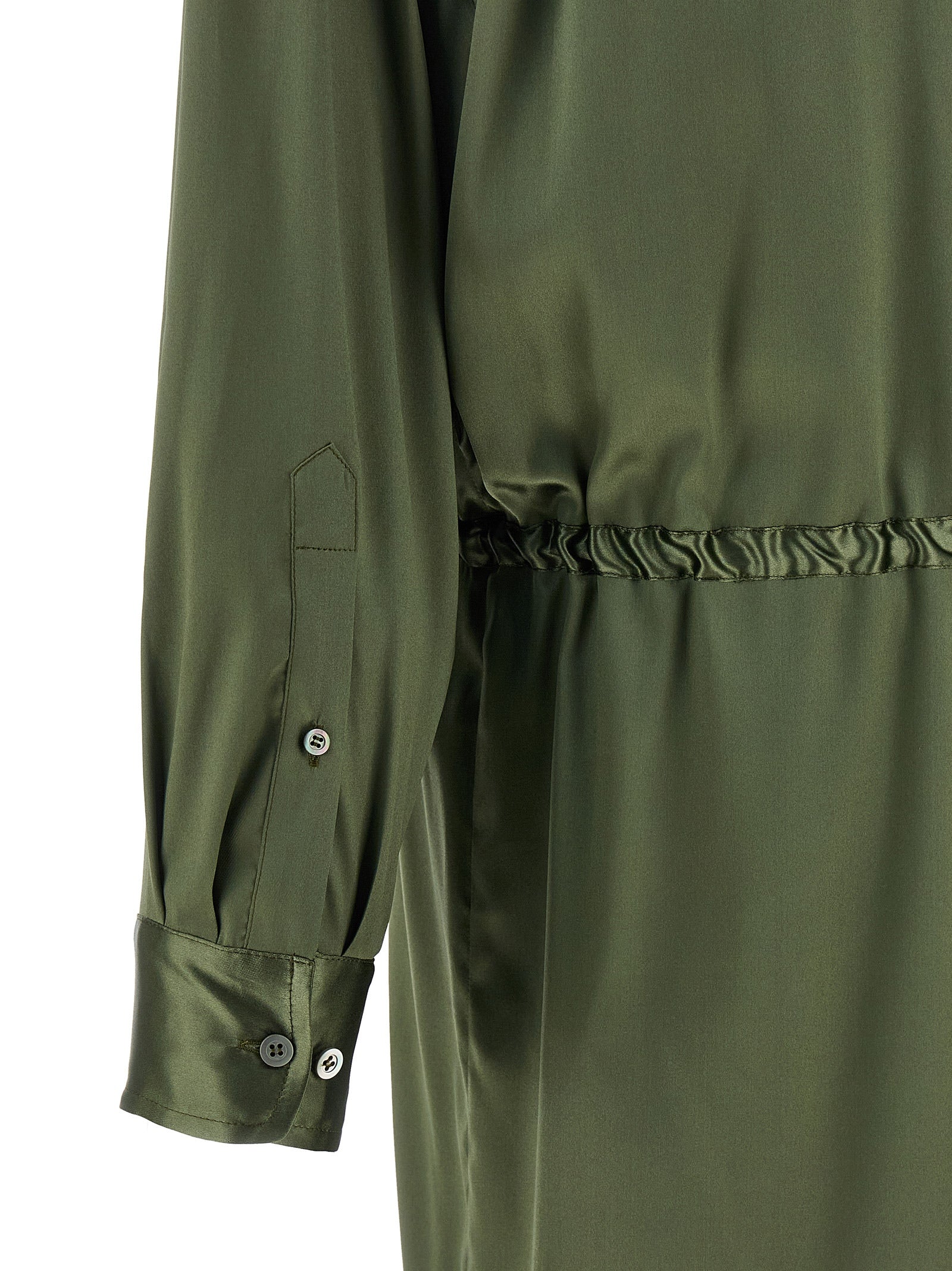 Dries Van Noten Bicolor Silk Midi Dress