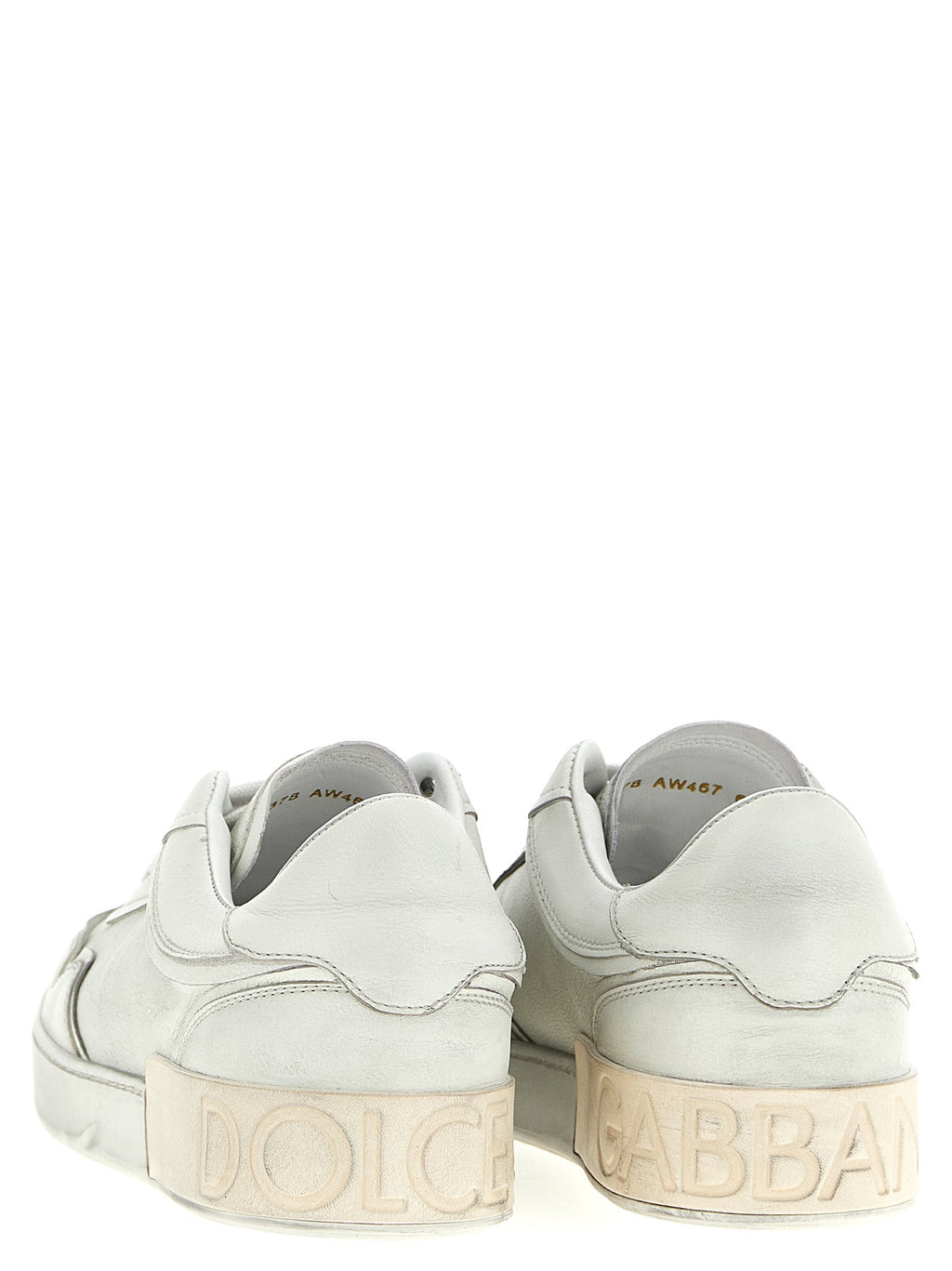 Dolce & Gabbana White Lamb Leather Low Top Sneakers