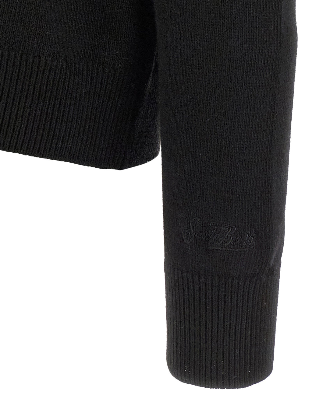 MC2 Saint Barth Black Wool Cardigan