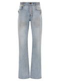 Balenciaga Blue Cotton Straight-Leg Jeans