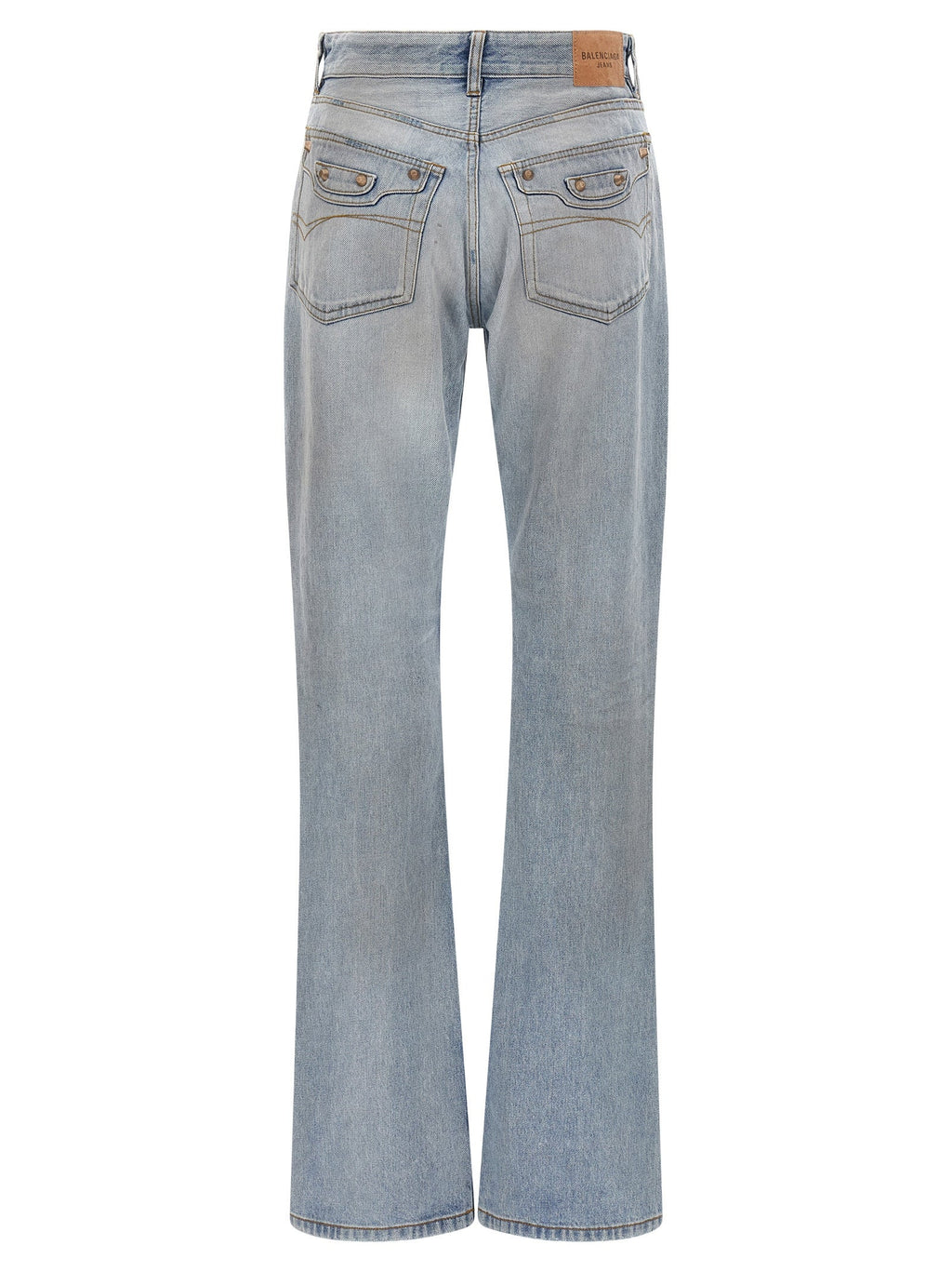 Balenciaga Blue Cotton Straight-Leg Jeans