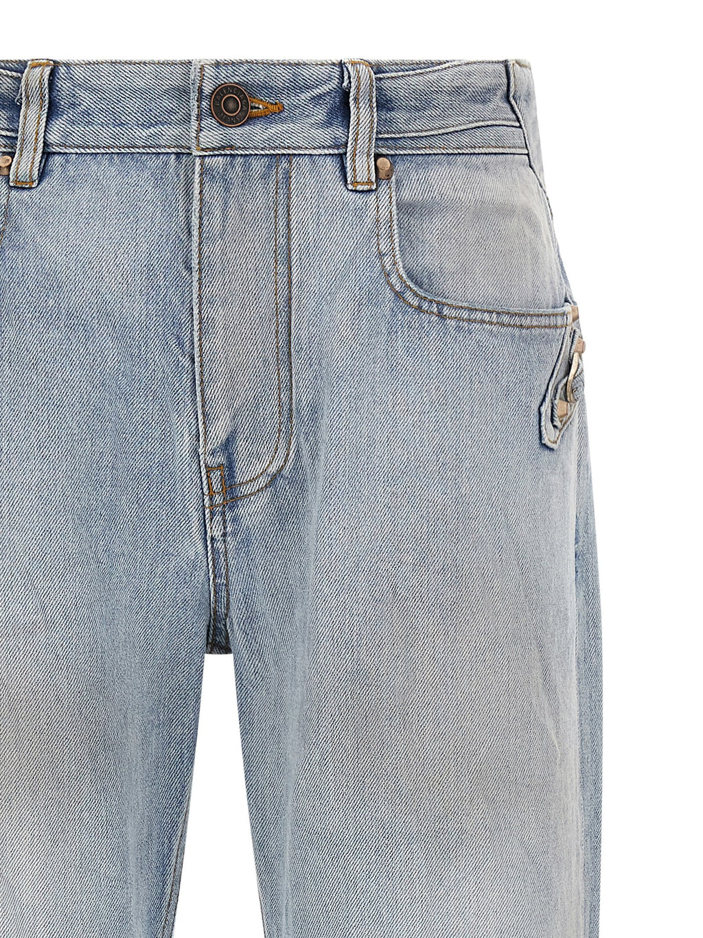 Balenciaga Blue Cotton Straight-Leg Jeans