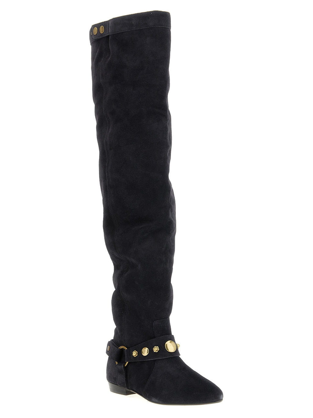Isabel Marant Black Calfskin Over The Knee