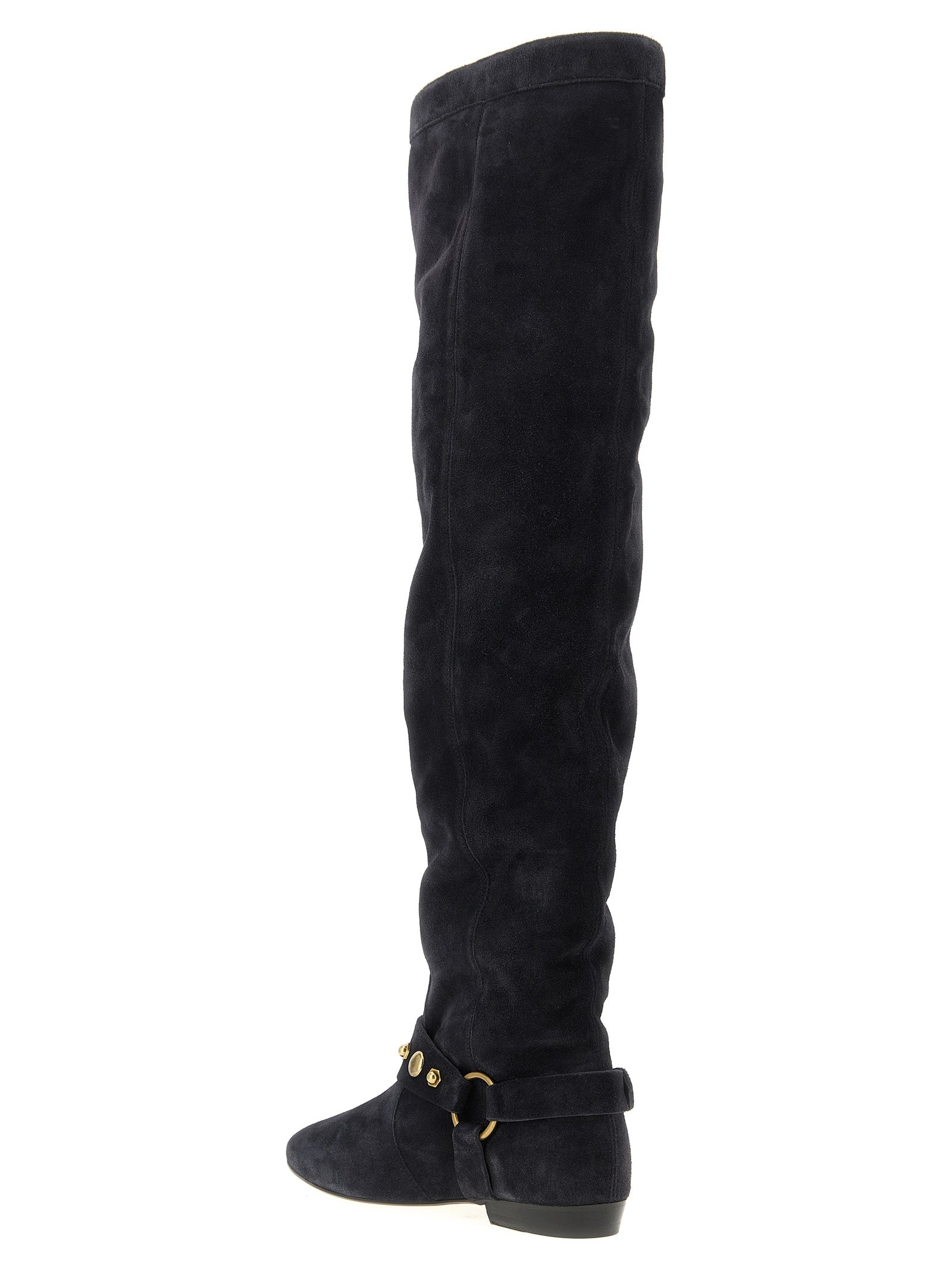 Isabel Marant Black Calfskin Over The Knee
