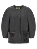 Fendi Gray Virgin Wool Coat