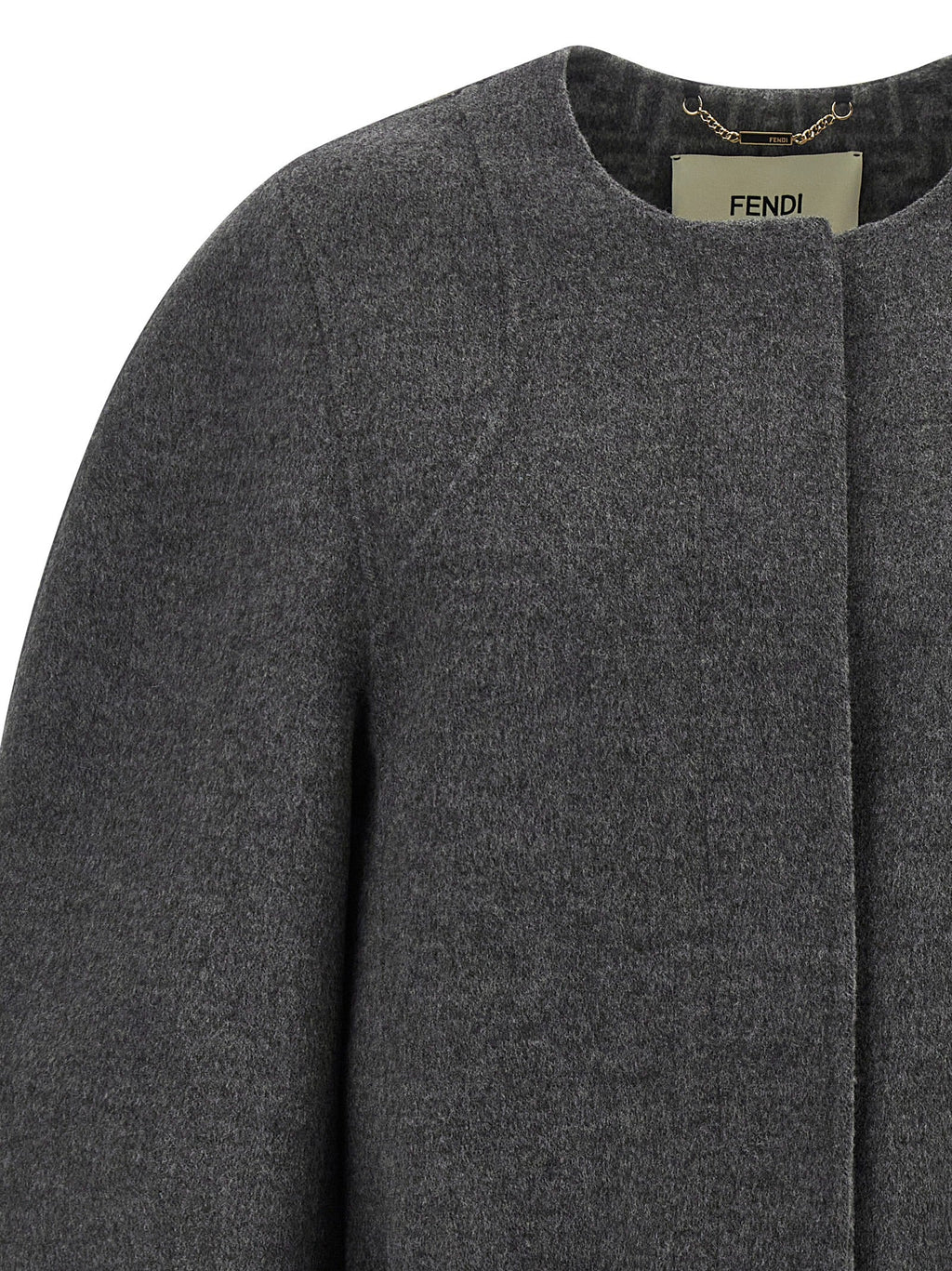 Fendi Gray Virgin Wool Coat