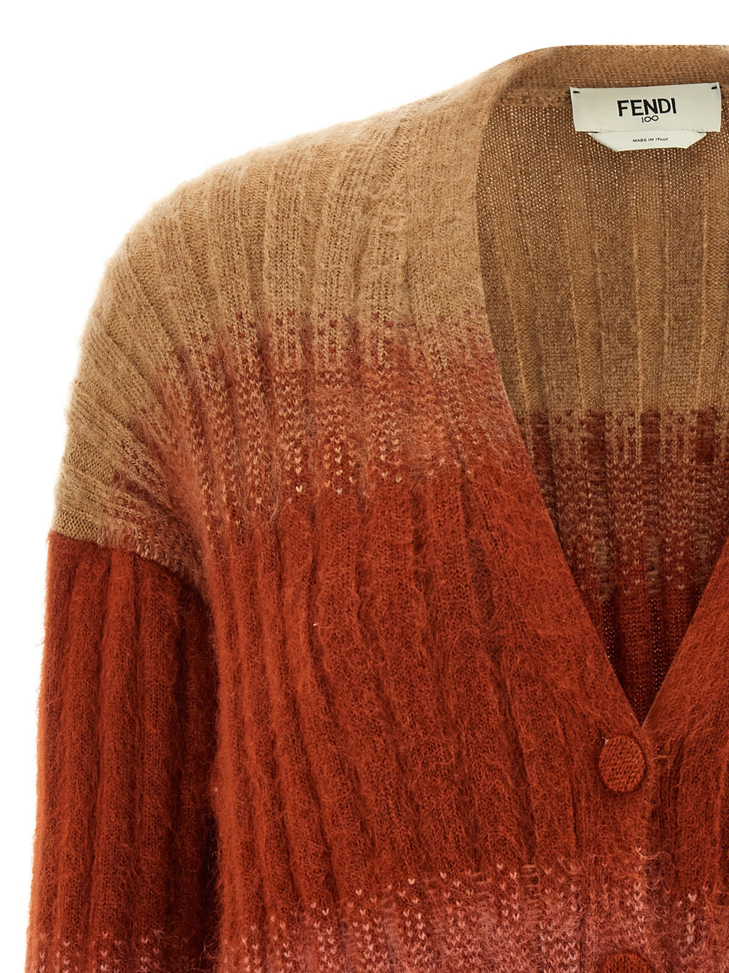 Fendi Multicolor Wool Cardigan