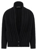 Dolce & Gabbana Black Virgin Wool Cardigan