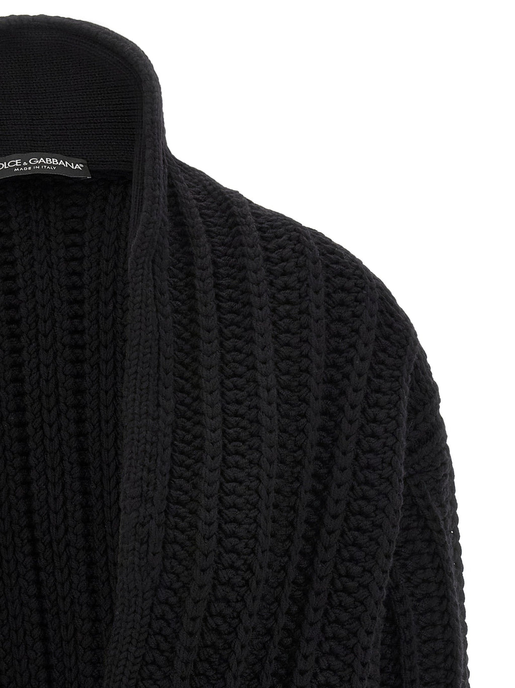Dolce & Gabbana Black Virgin Wool Cardigan