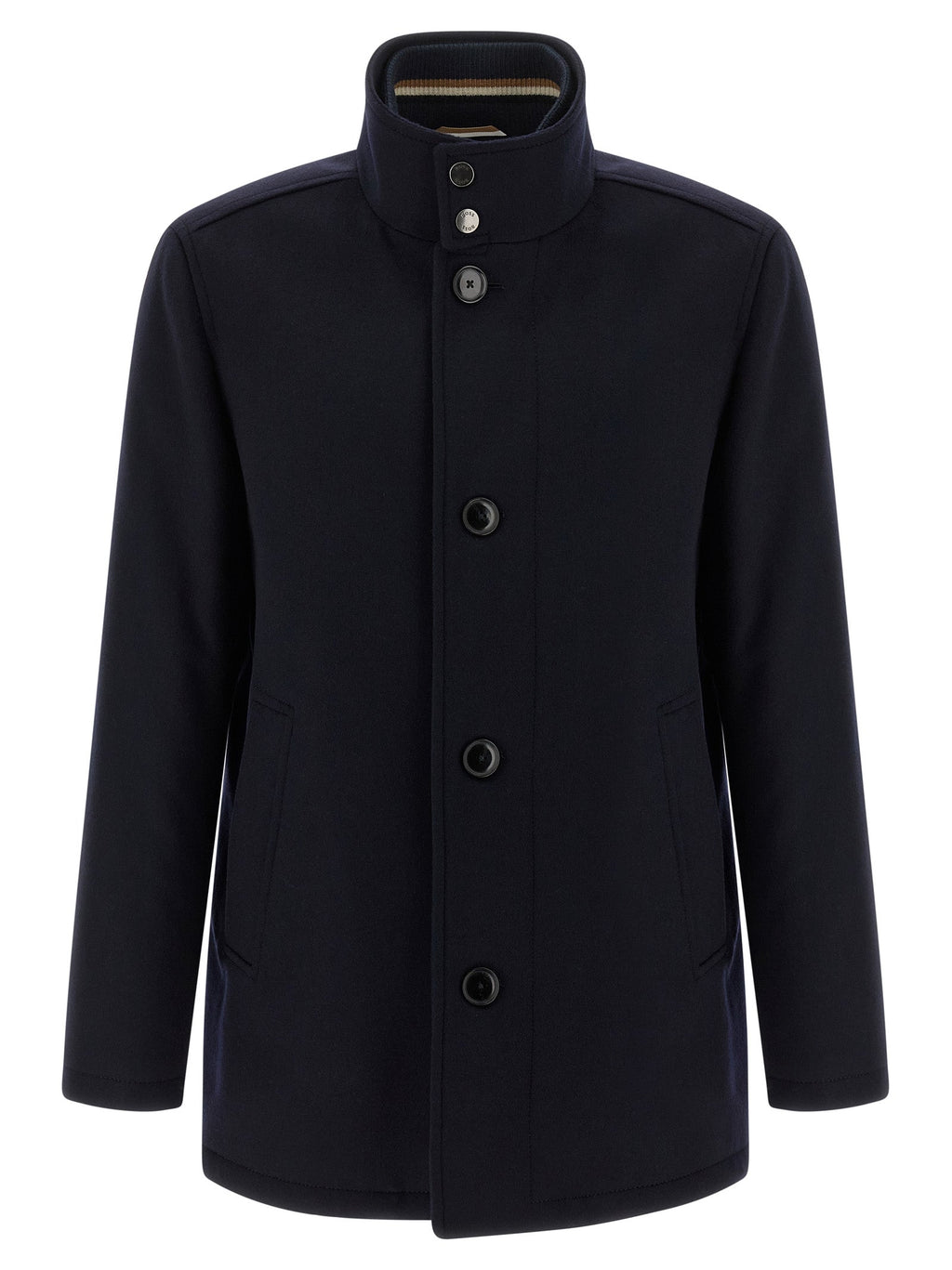 Hugo Boss Blue Wool Coat