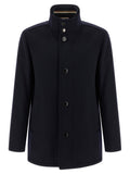 Hugo Boss Blue Wool Coat