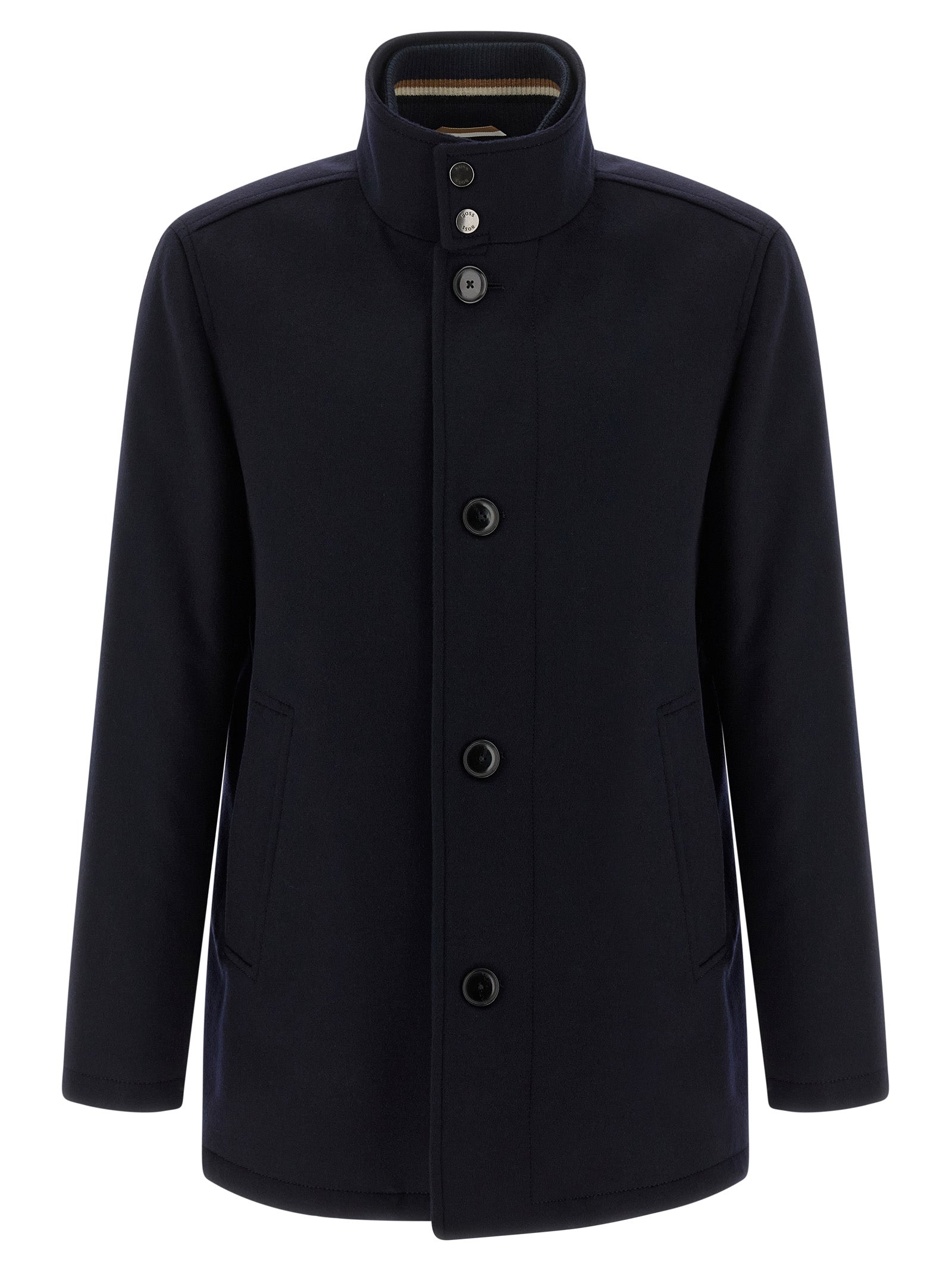 Hugo Boss Blue Wool Coat