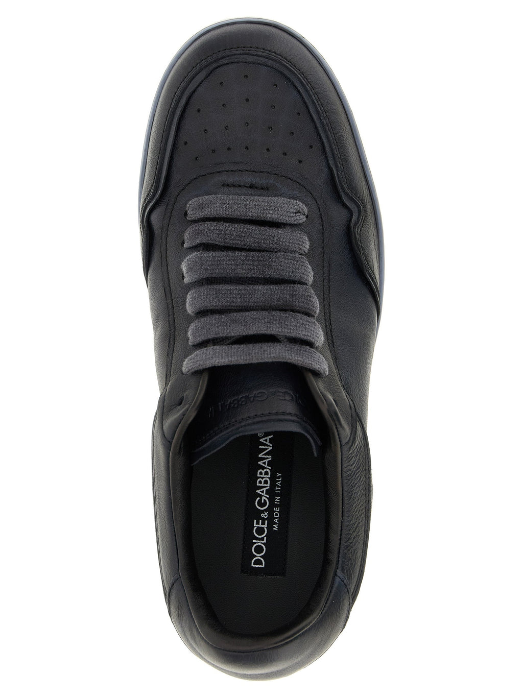 Dolce & Gabbana Black Lamb Leather Low Top Sneakers