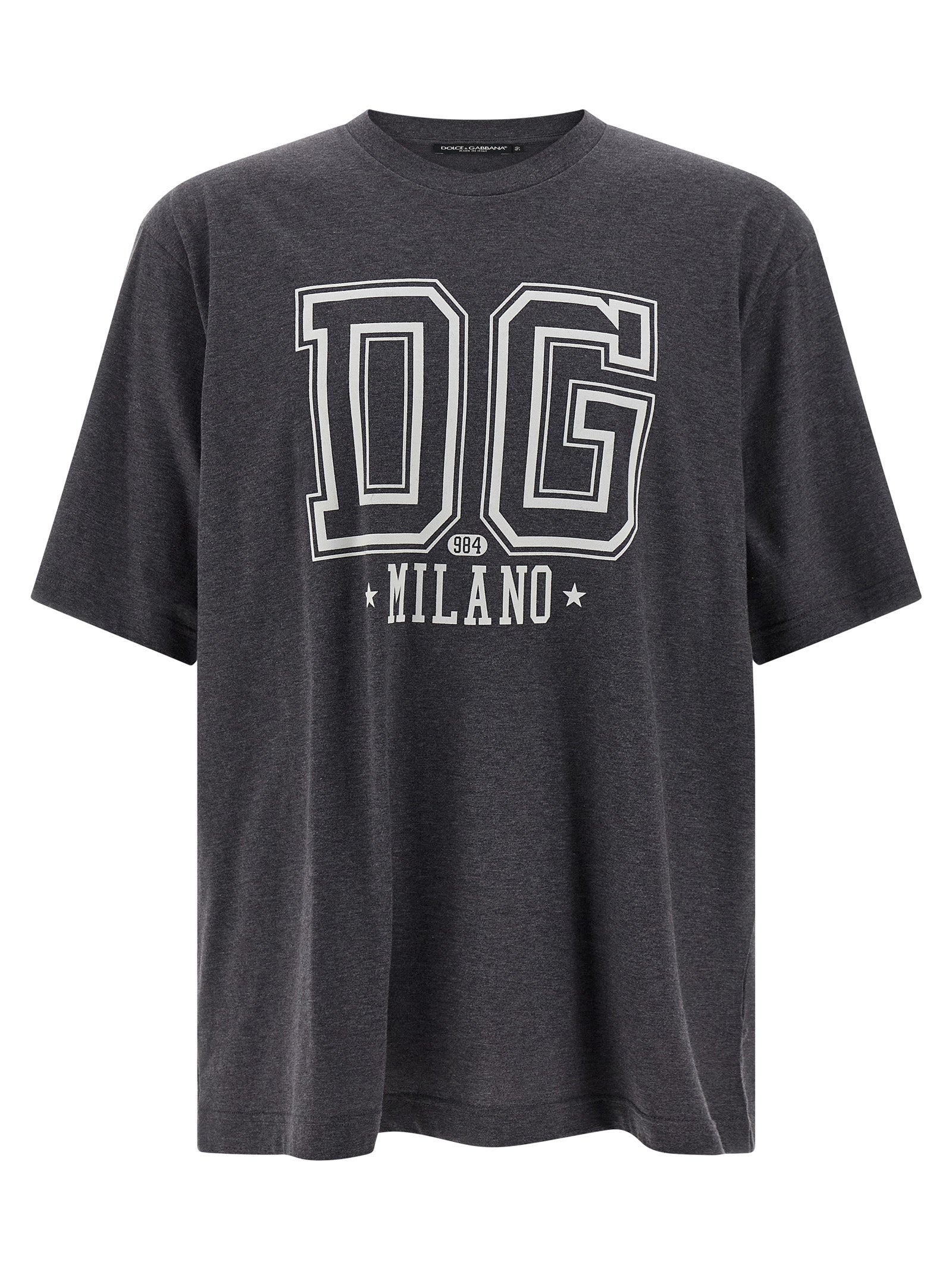 Dolce & Gabbana Gray Cotton T-Shirt