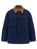 Ami Paris Blue Cotton Denim Jacket