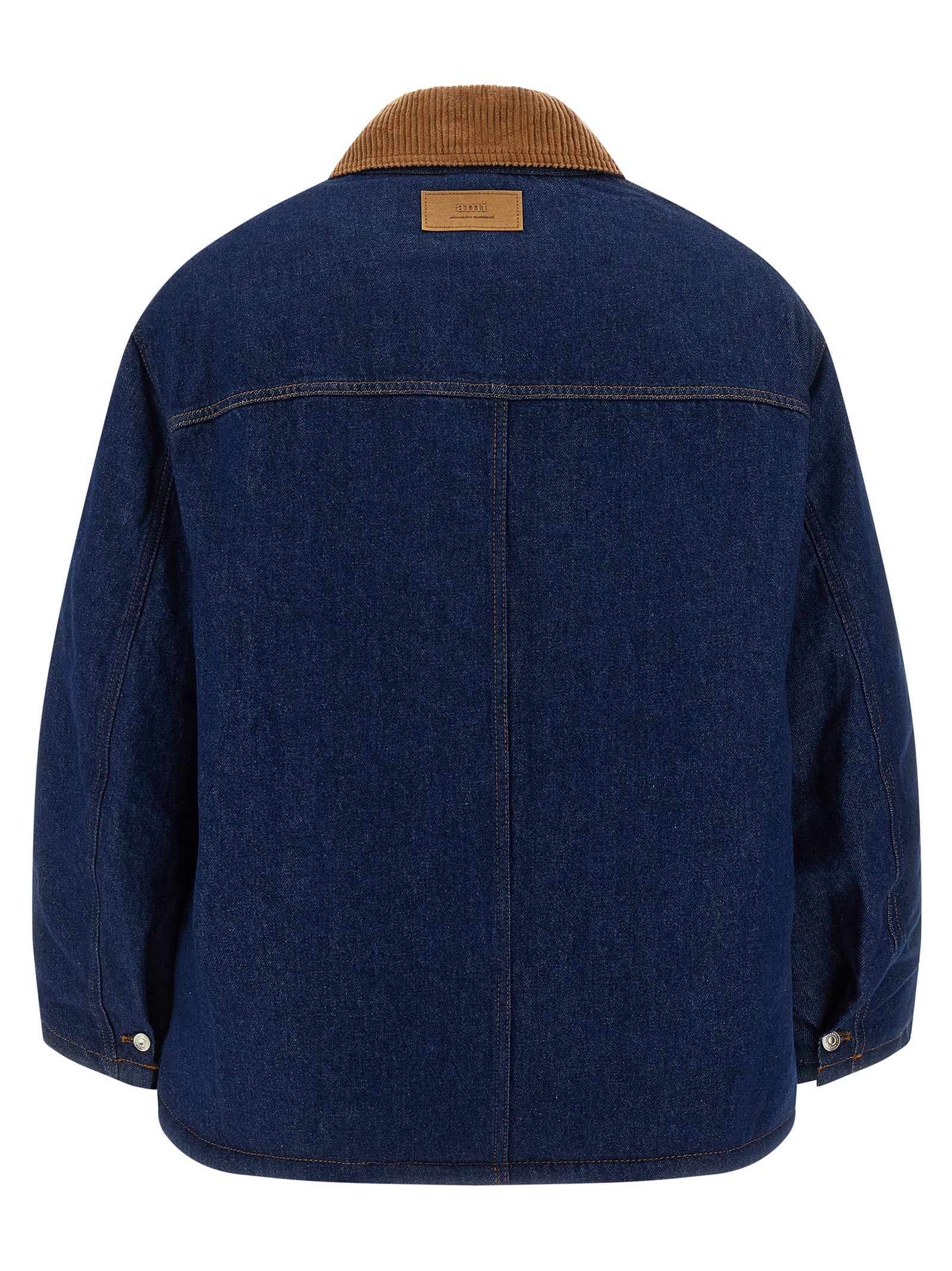 Ami Paris Blue Cotton Denim Jacket