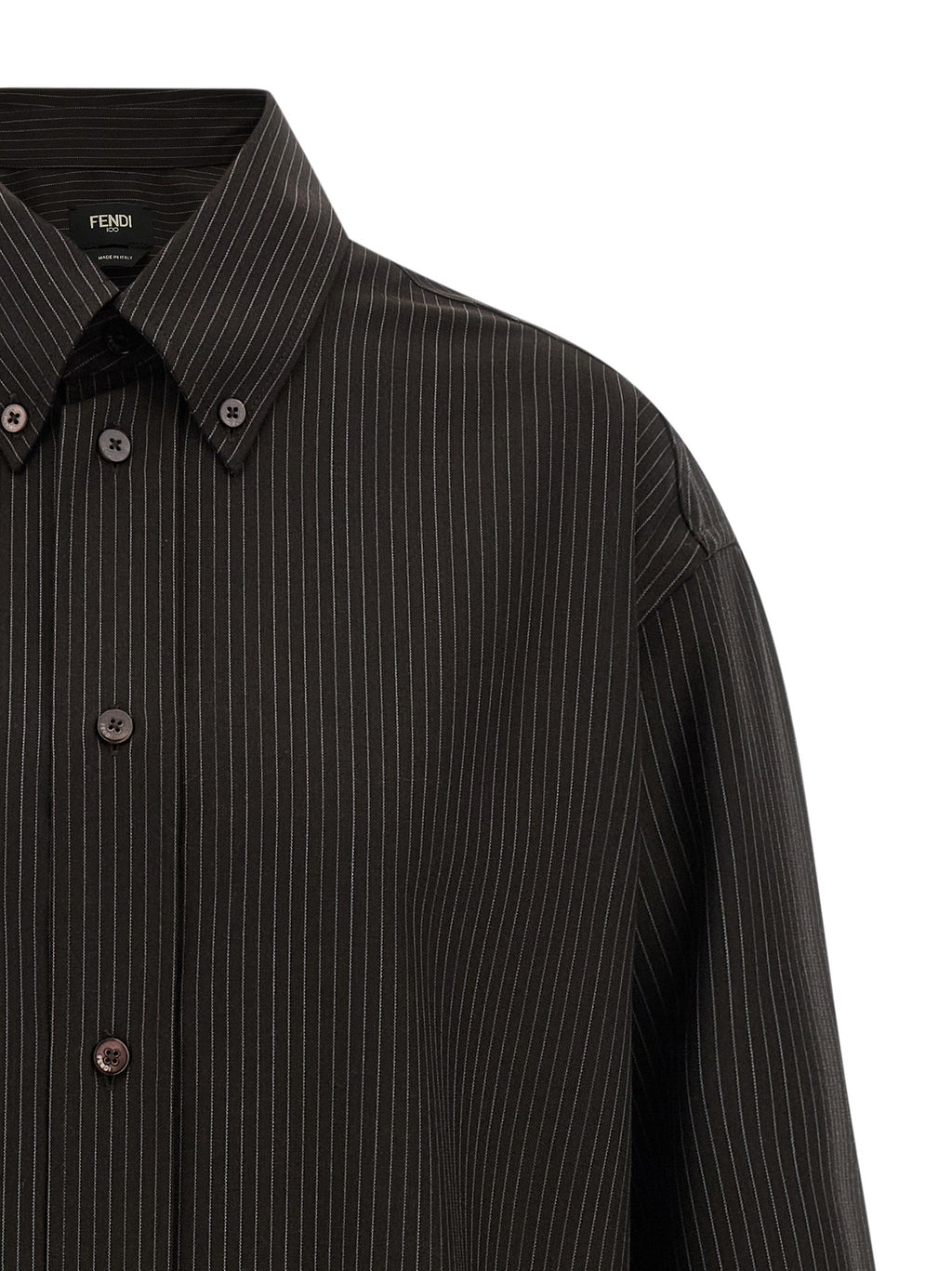 Fendi Brown Virgin Wool Blouse