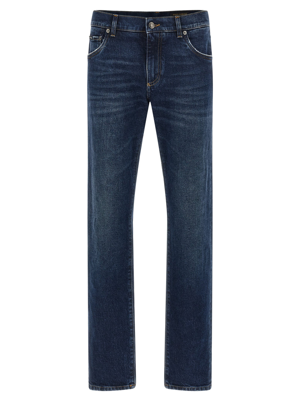 Dolce & Gabbana Blue Cotton Straight-Leg Jeans