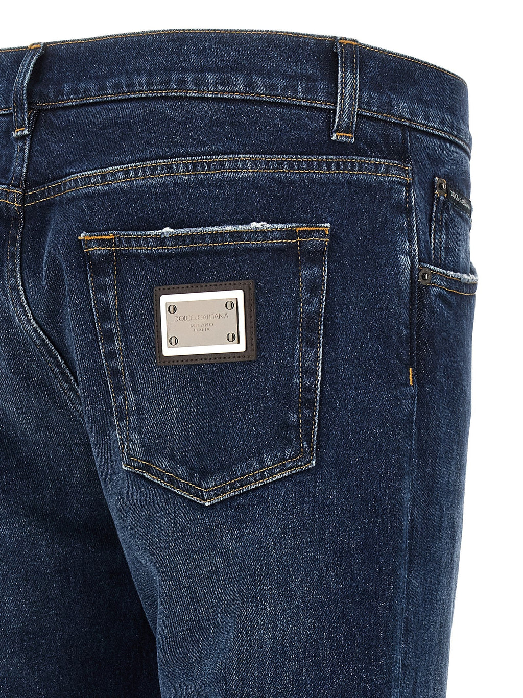 Dolce & Gabbana Blue Cotton Straight-Leg Jeans