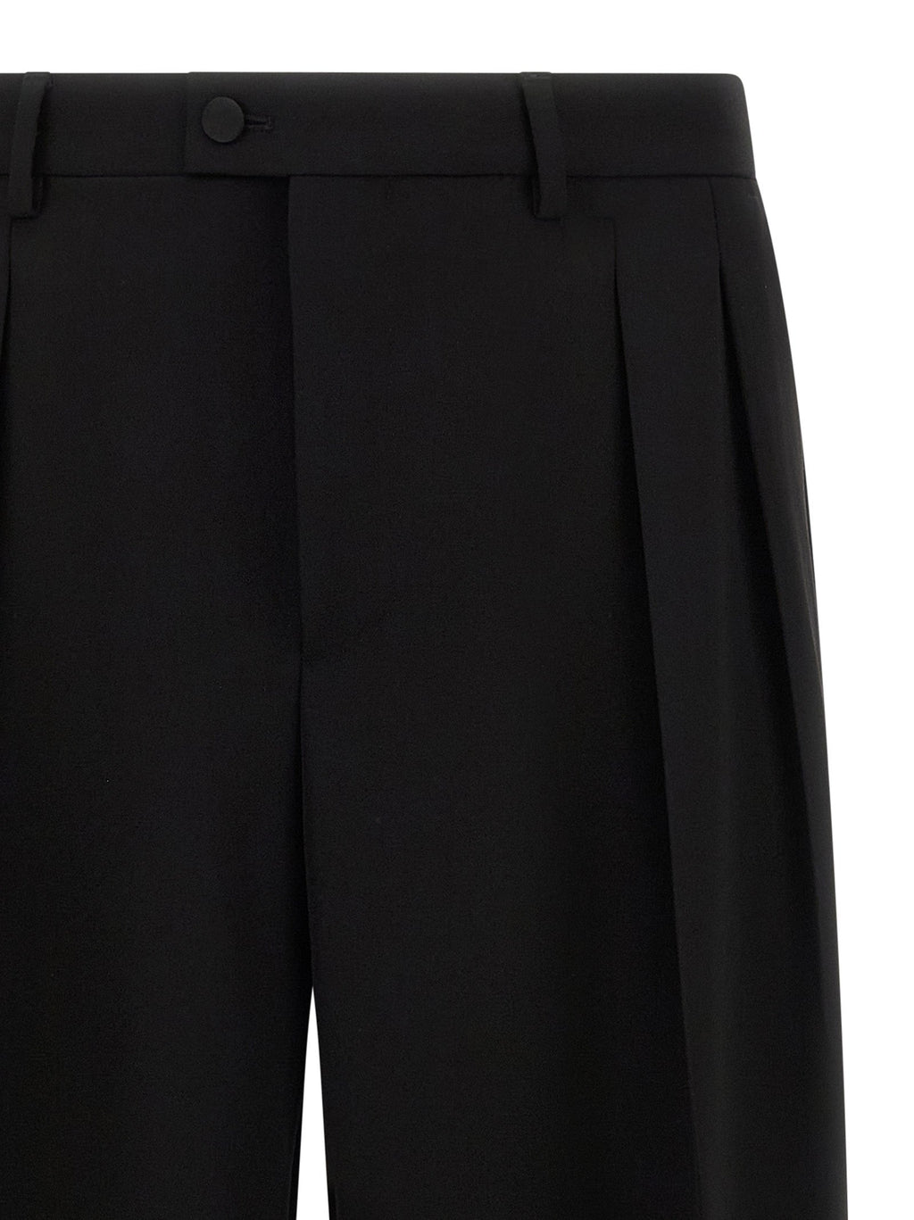 Dolce & Gabbana Black Virgin Wool Dress Pants