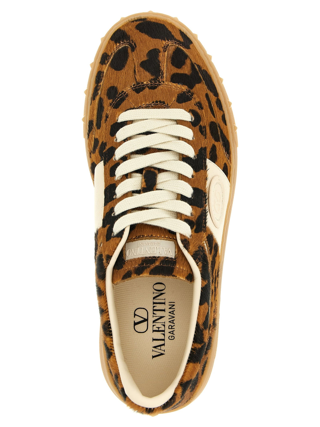 Valentino Garavani Brown Calfskin Low Top Sneakers