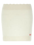 Chloé White Wool Long Skirt