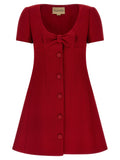 Valentino Garavani Multicolor Virgin Wool Short Dress
