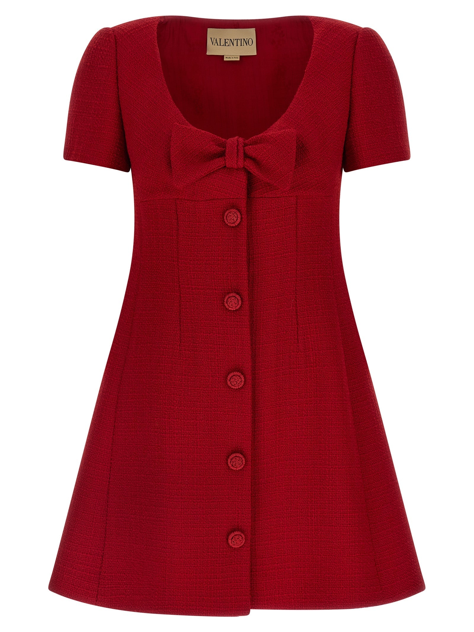 Valentino Garavani Multicolor Virgin Wool Short Dress