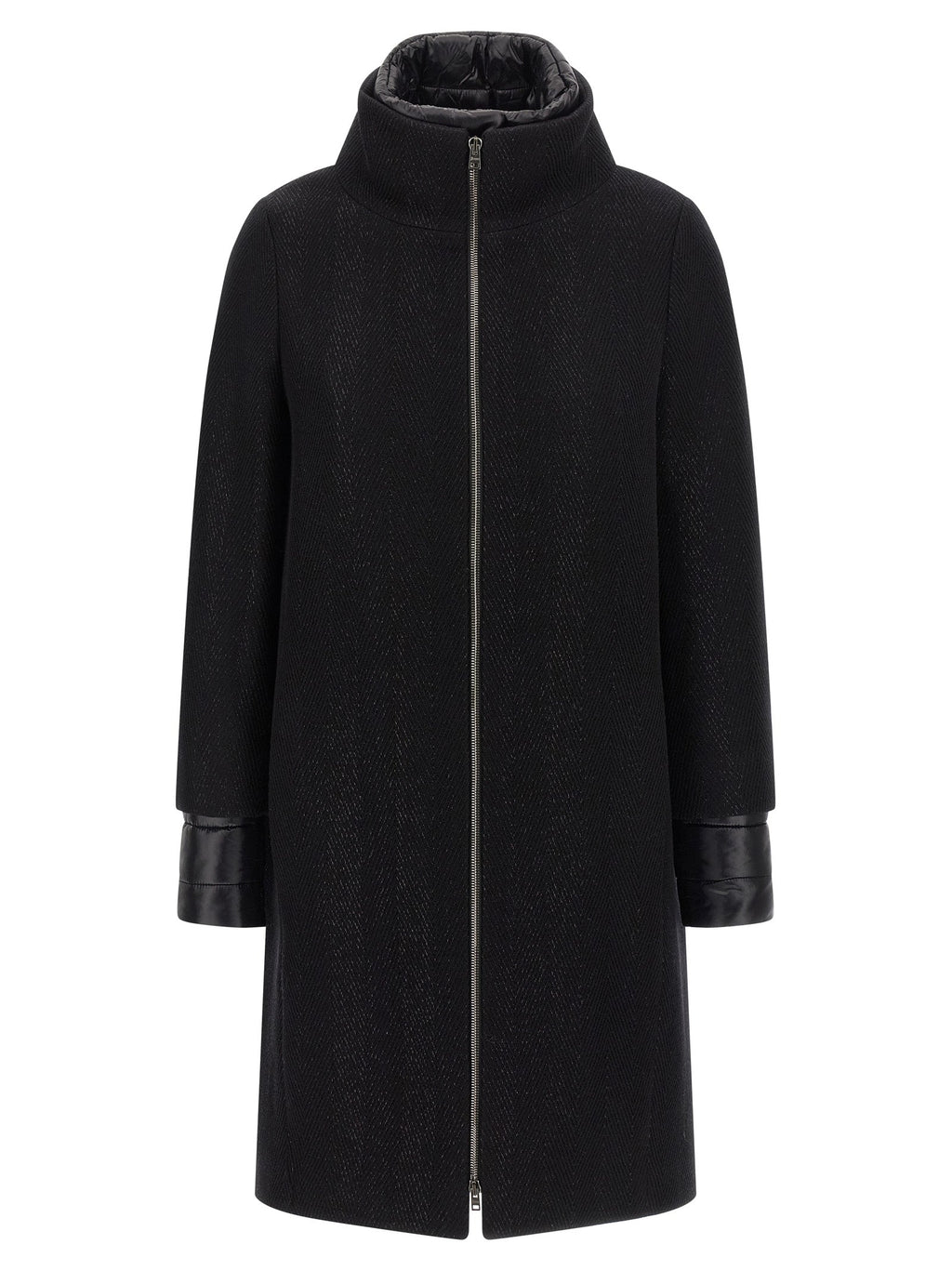 Herno Black Wool Coat