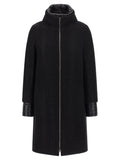 Herno Black Wool Coat