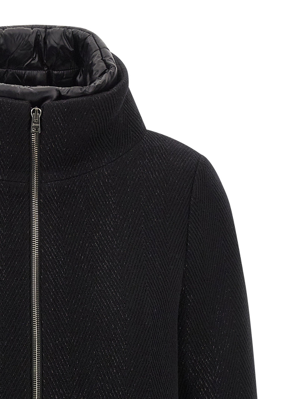 Herno Black Wool Coat