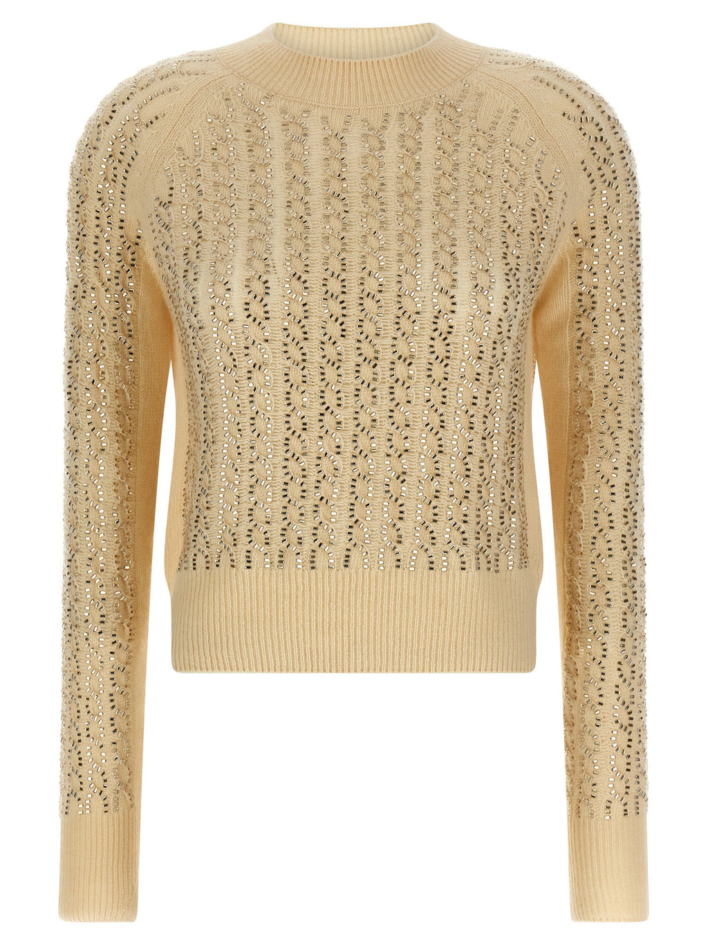 Ermanno Scervino Beige Virgin Wool Cardigan