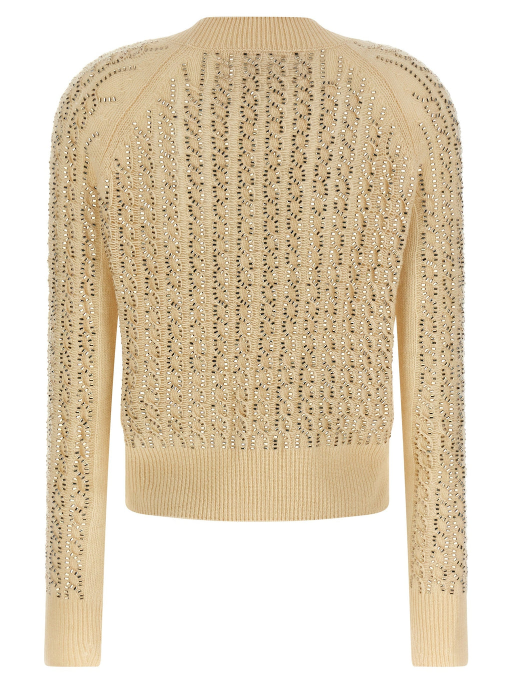 Ermanno Scervino Beige Virgin Wool Cardigan