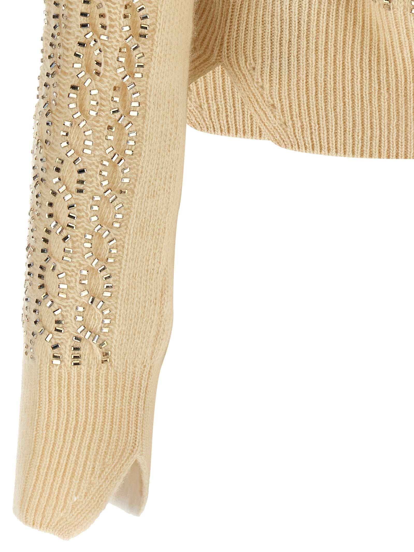 Ermanno Scervino Beige Virgin Wool Cardigan