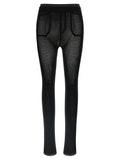 Issey Miyake Black Nylon Leggings