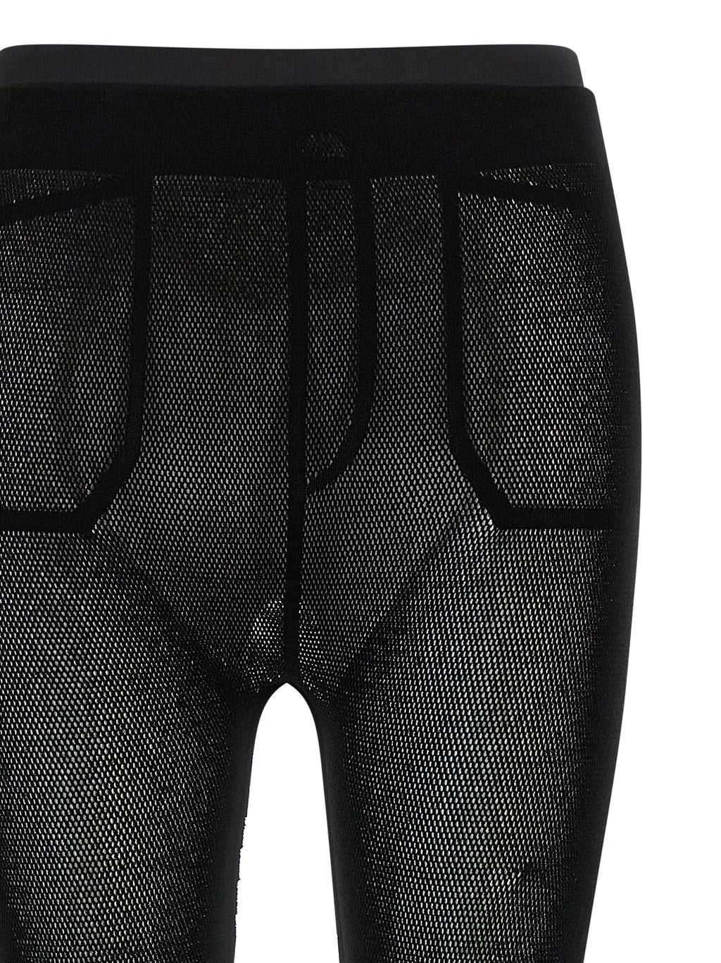 Issey Miyake Black Nylon Leggings