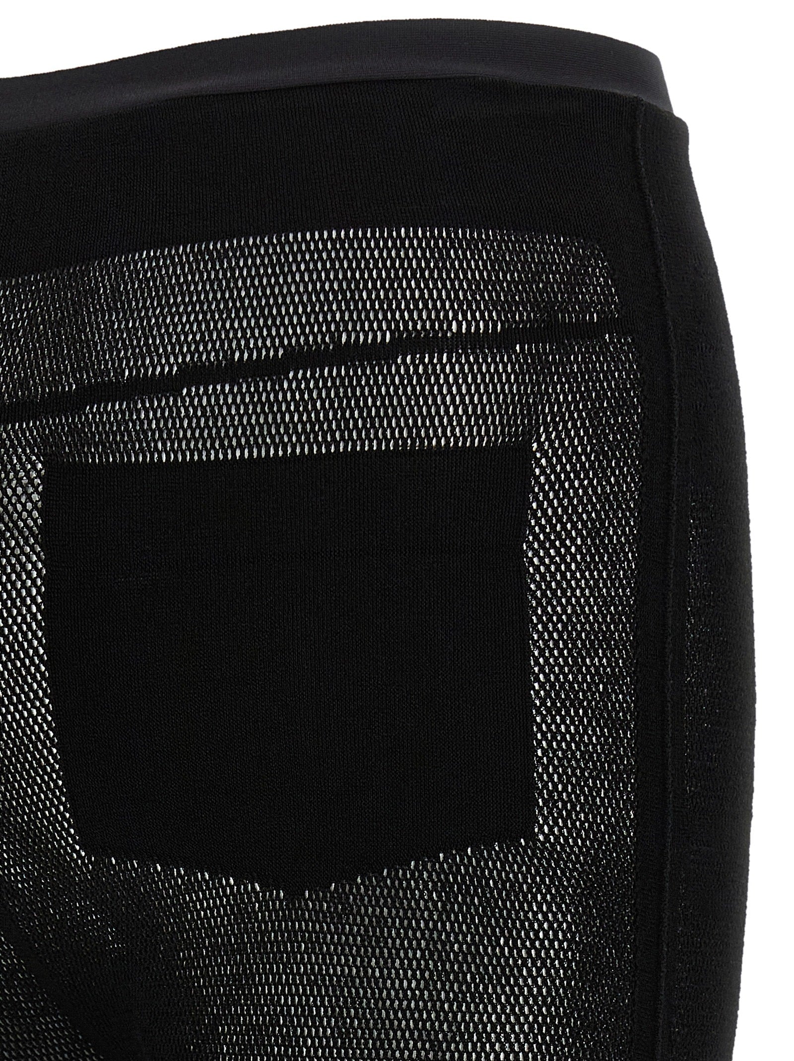 Issey Miyake Black Nylon Leggings