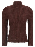 Issey Miyake Brown Polyester Cardigan