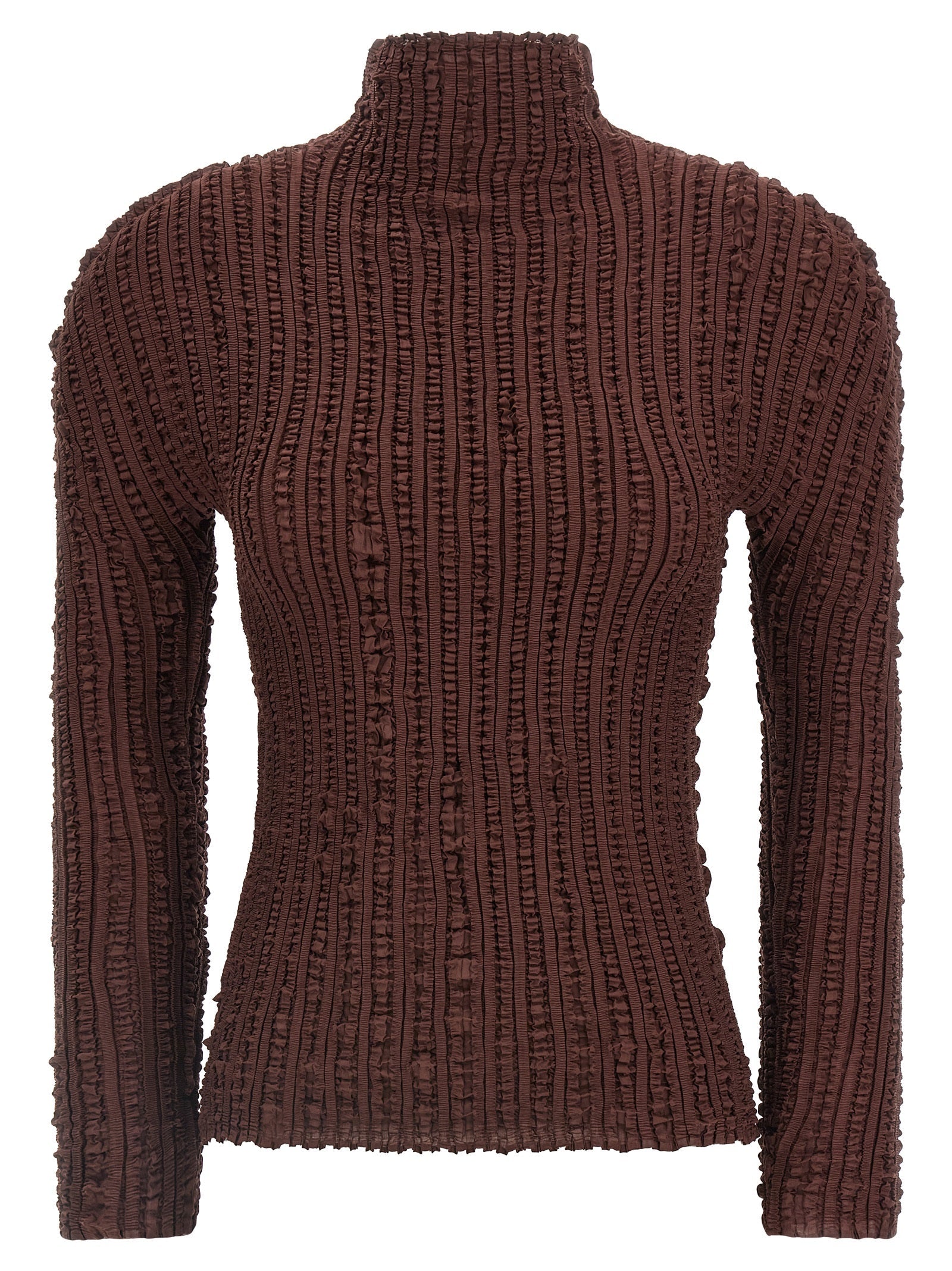 Issey Miyake Brown Polyester Cardigan