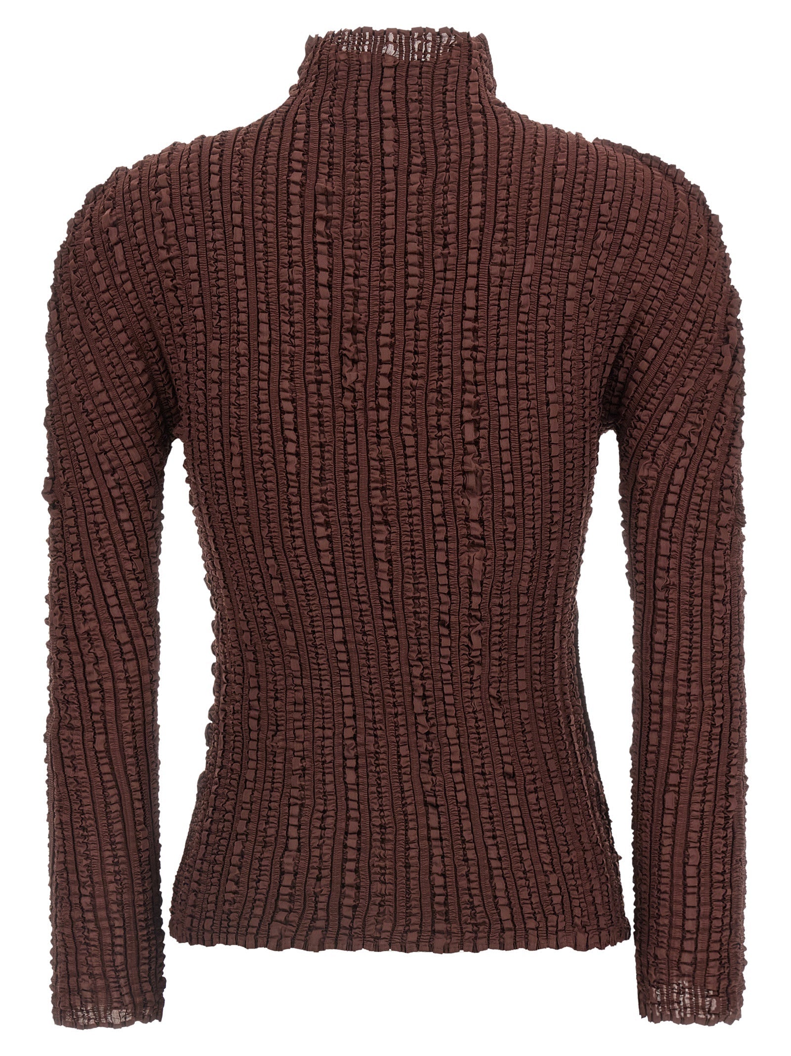 Issey Miyake Brown Polyester Cardigan