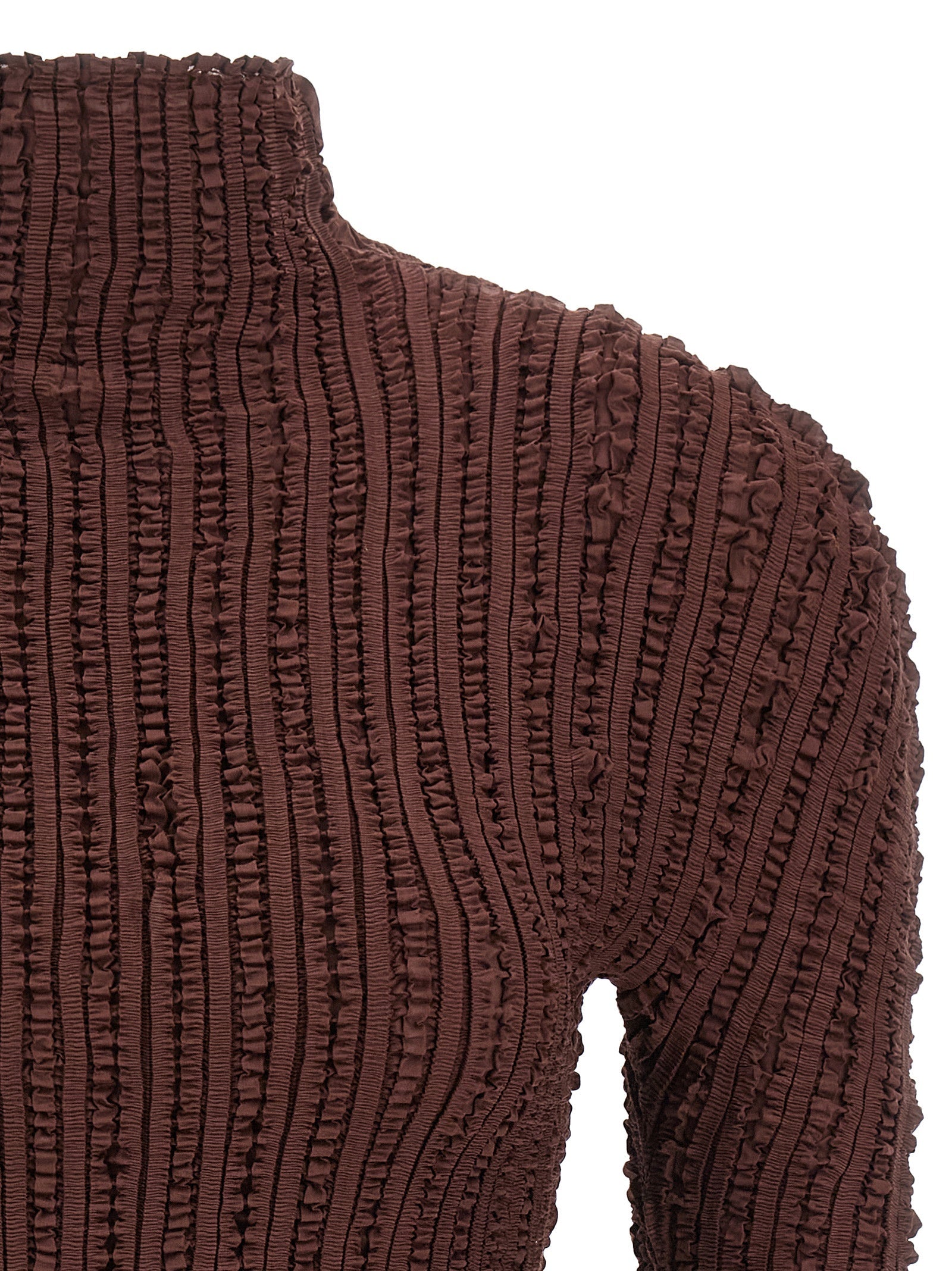Issey Miyake Brown Polyester Cardigan