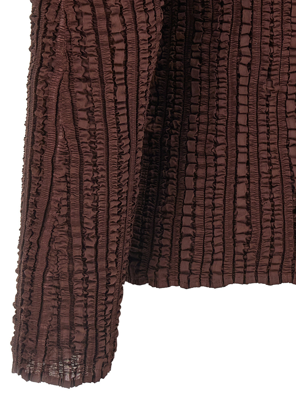 Issey Miyake Brown Polyester Cardigan