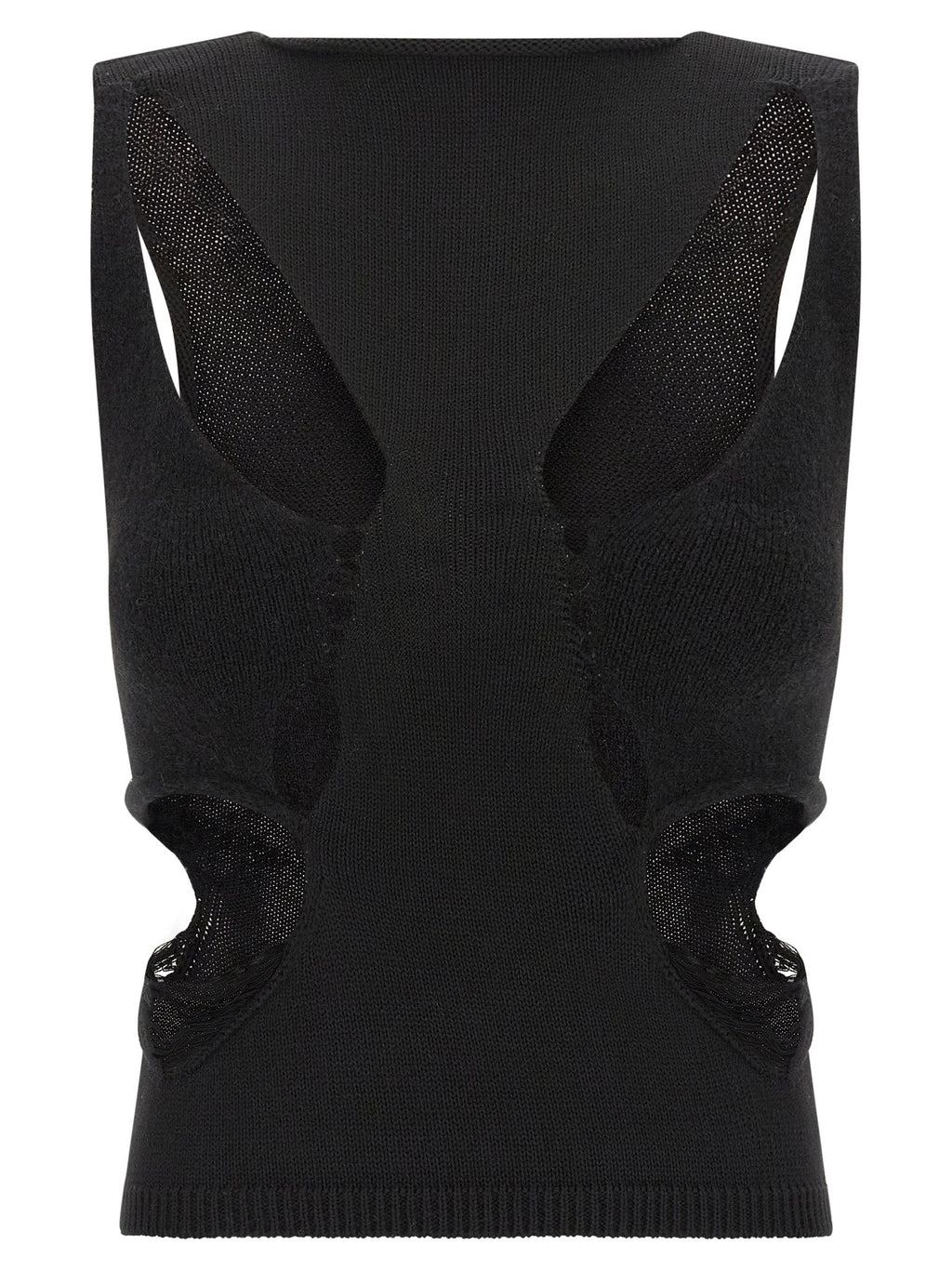 Rick Owens Black Wool Tank Tops