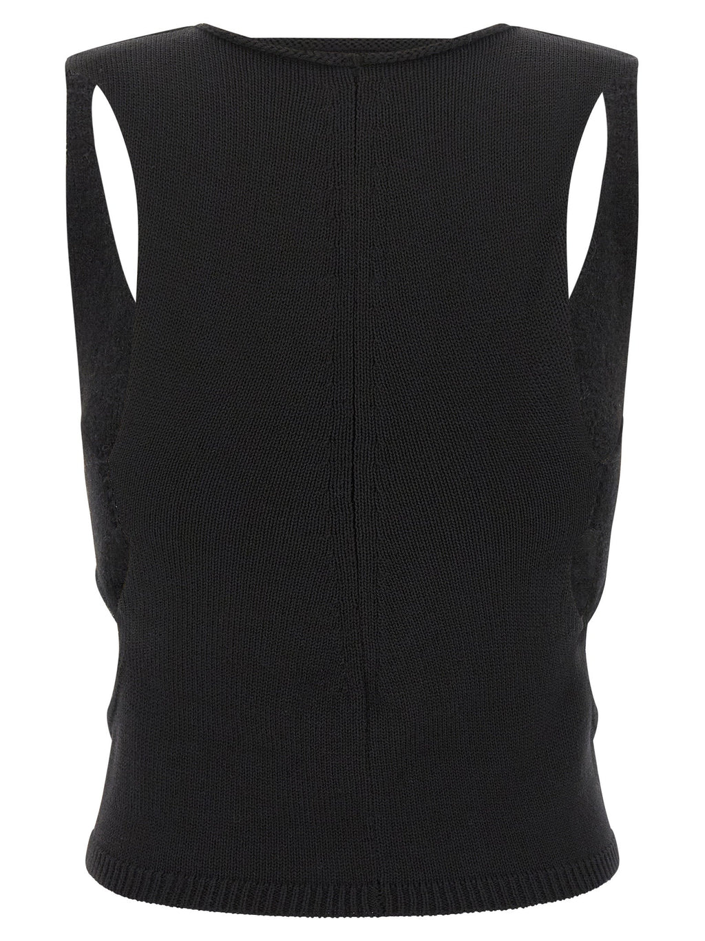 Rick Owens Black Wool Tank Tops