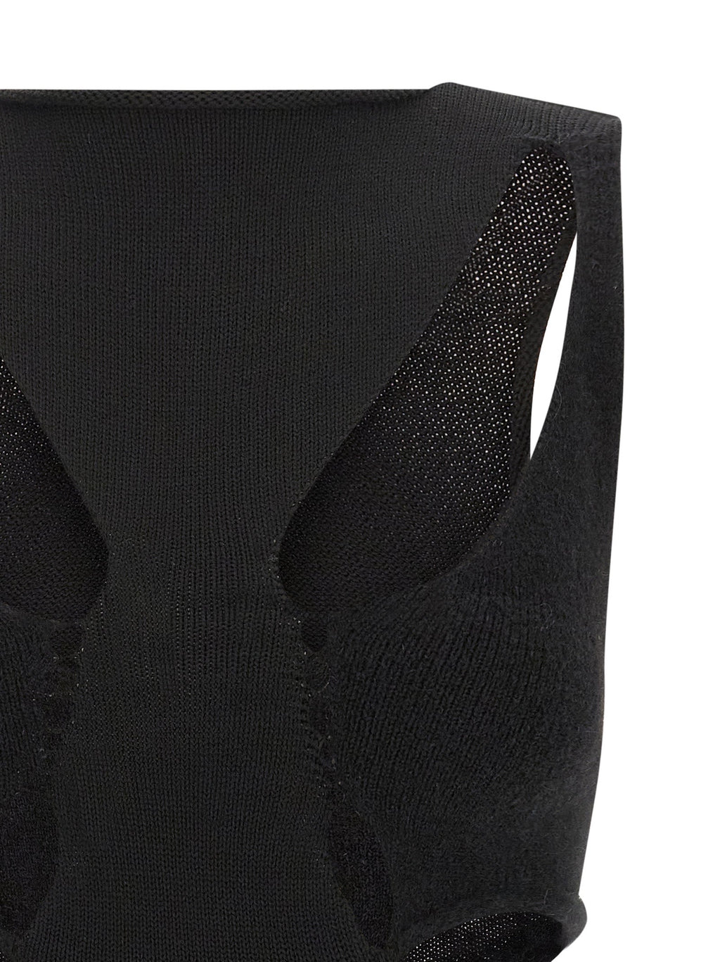 Rick Owens Black Wool Tank Tops